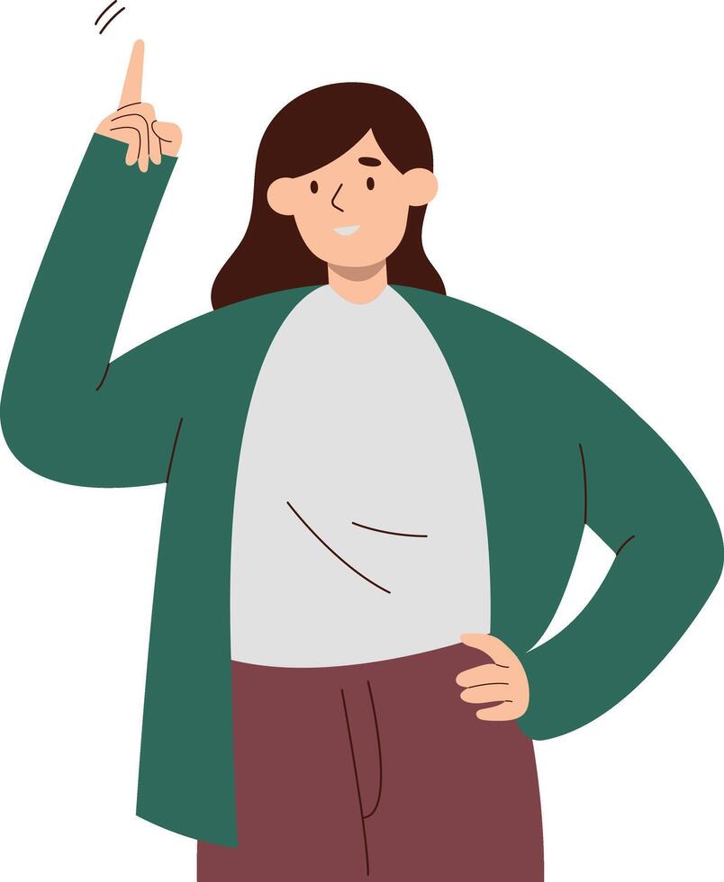Person Pointing Character. vector