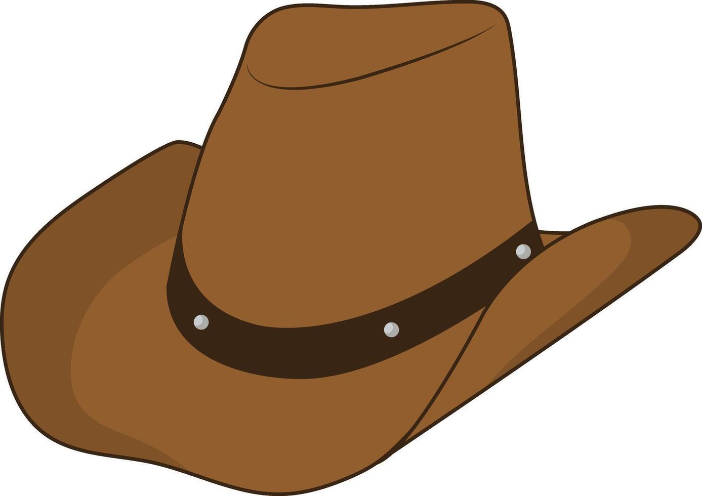 Brown Cowboy Hat Illustration vector