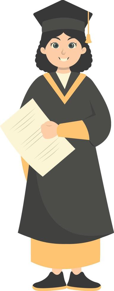 Illustration of People Graduation From University with Cartoon Design. vector