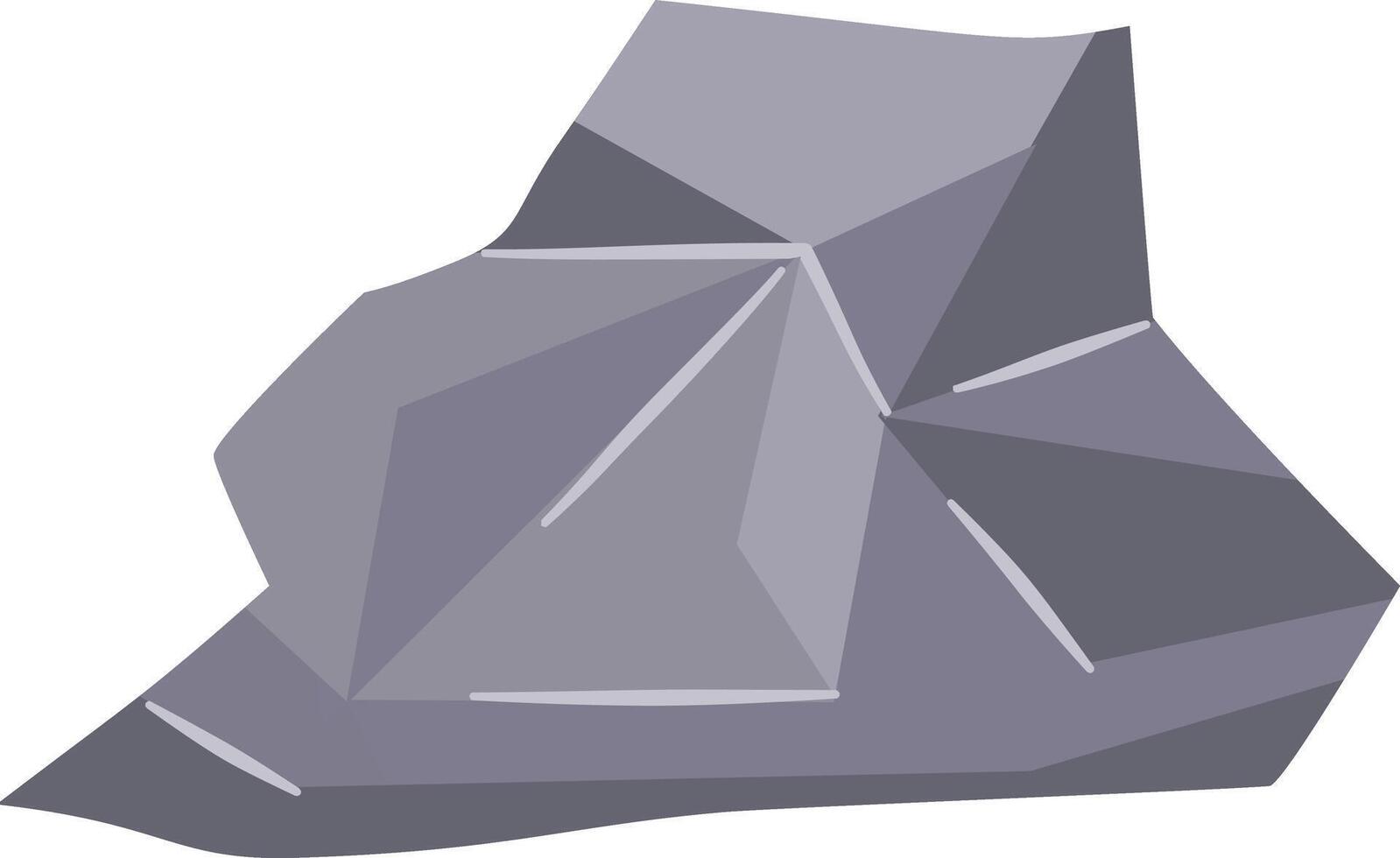 Boulder Rock Illustration Isolated on White Background. vector