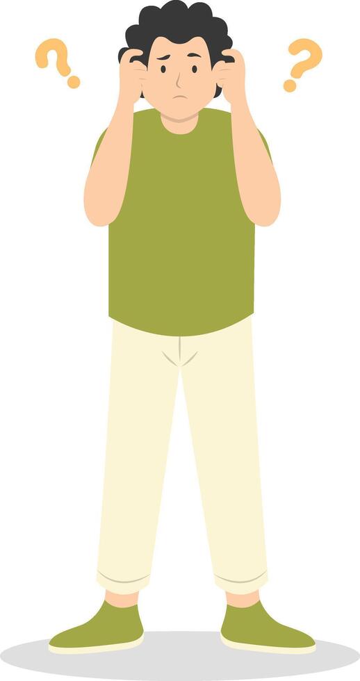 People Think and Solve Question, vector
