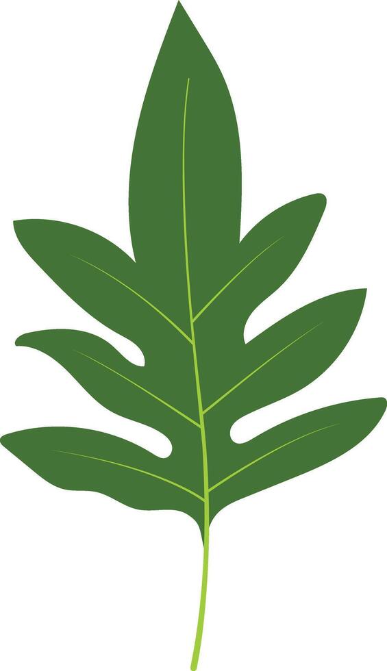 Green Tropical Leaves Illustration. vector