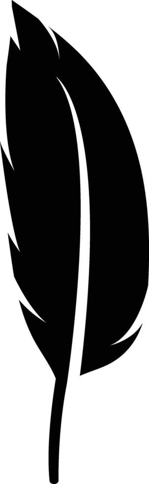 Abstract Bird Feather Silhouette Isolated on White Background vector