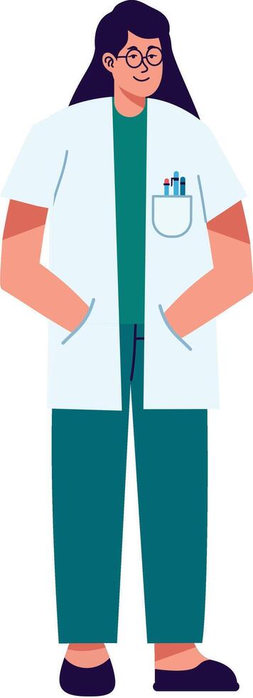 Pharmacist People Illustration with Cartoon Design vector