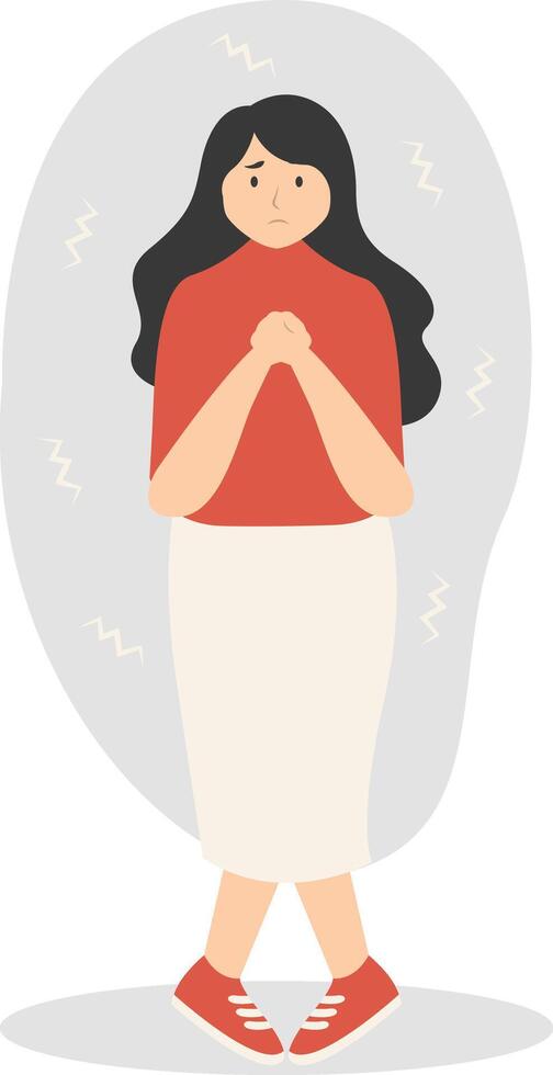 People Depressed Illustration with Flat Cartoon Design vector