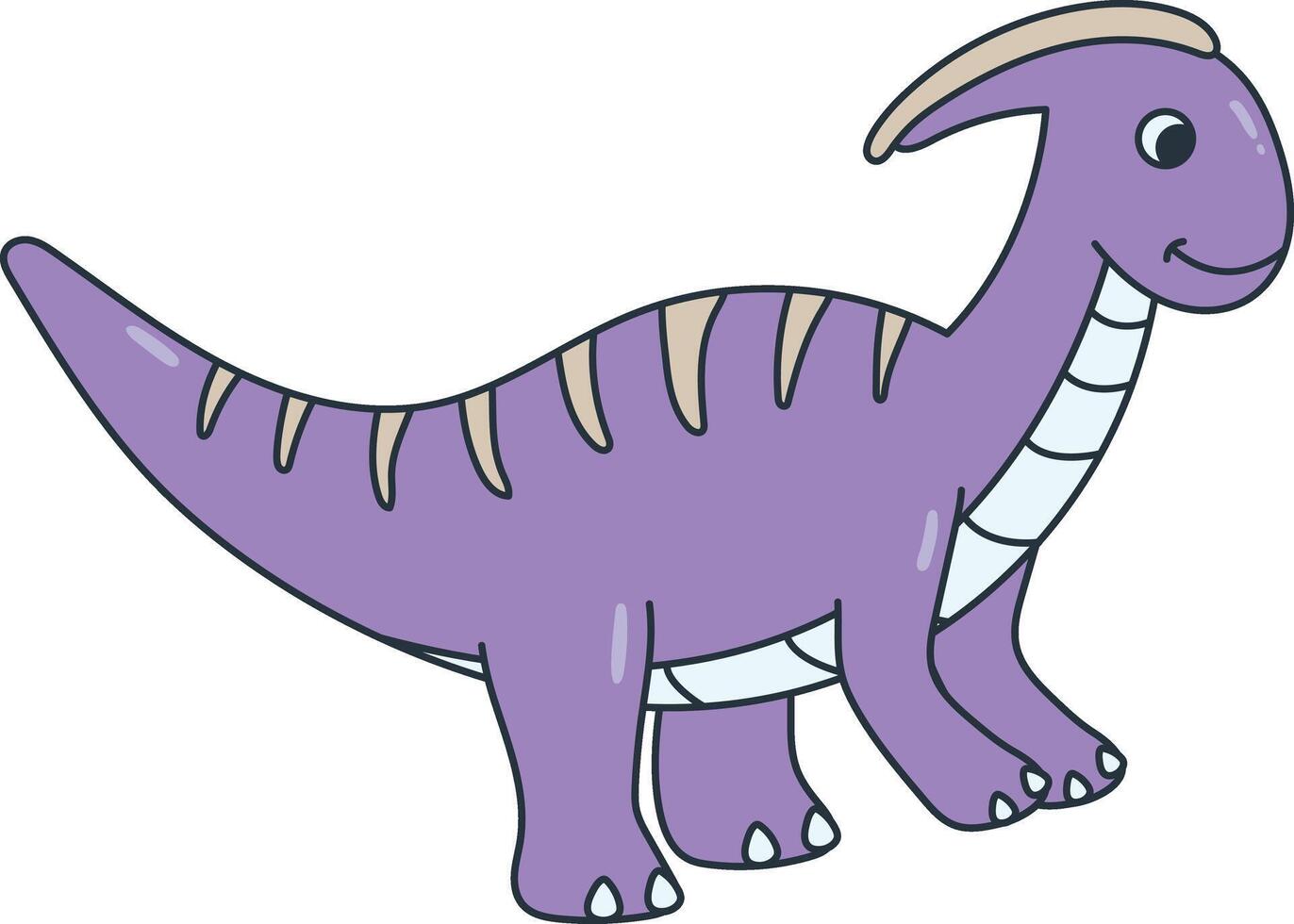 Illustration of Cute Dinosaurs. Isolated on White Background vector