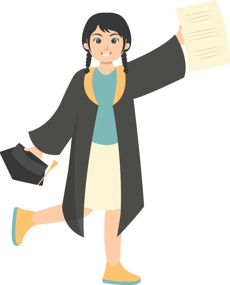 Illustration of People Graduation From University vector