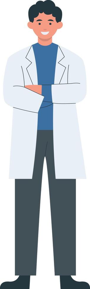 Pharmacist Person Character with Cartoon Design. vector