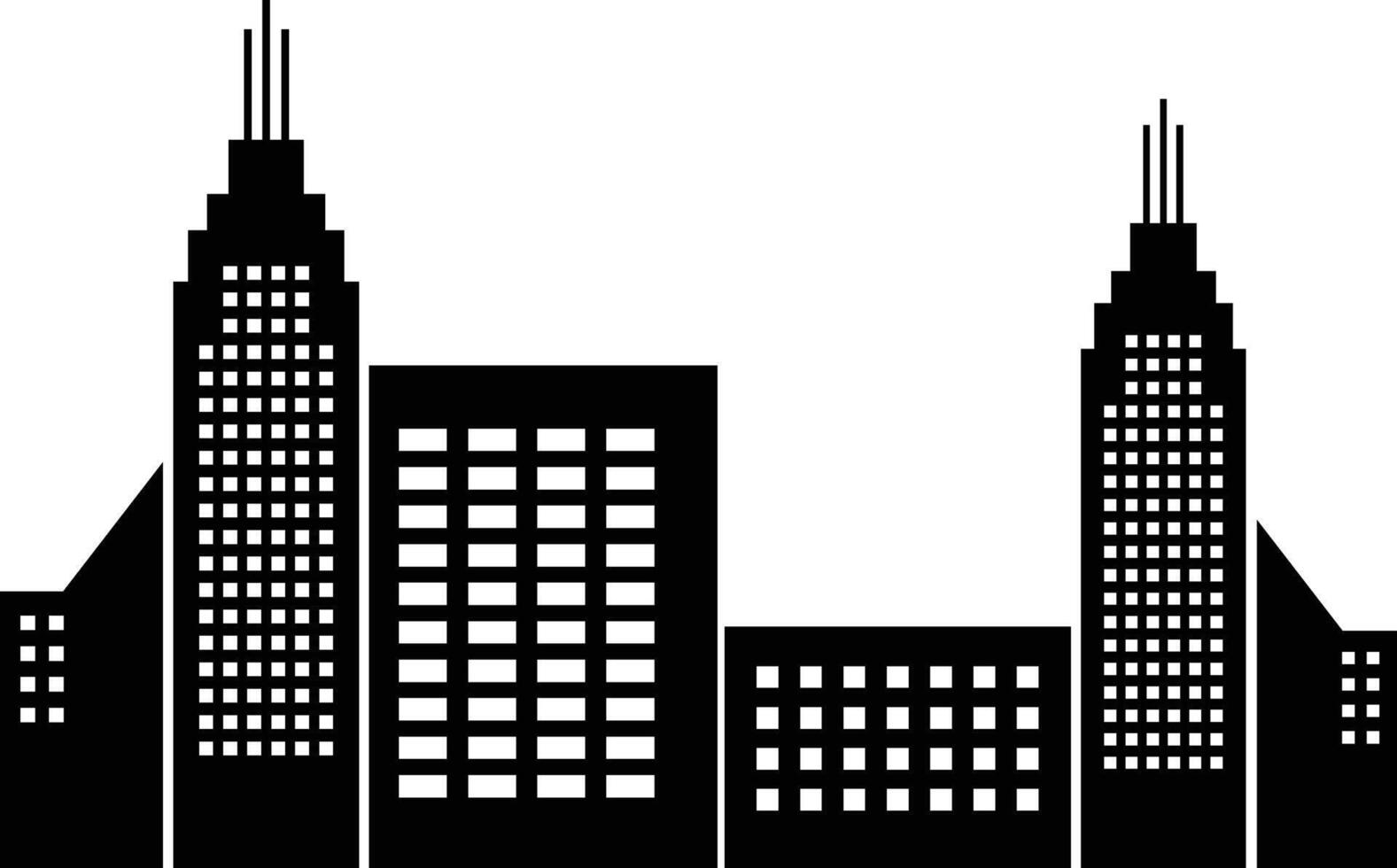 Silhouette of Cityscape. vector