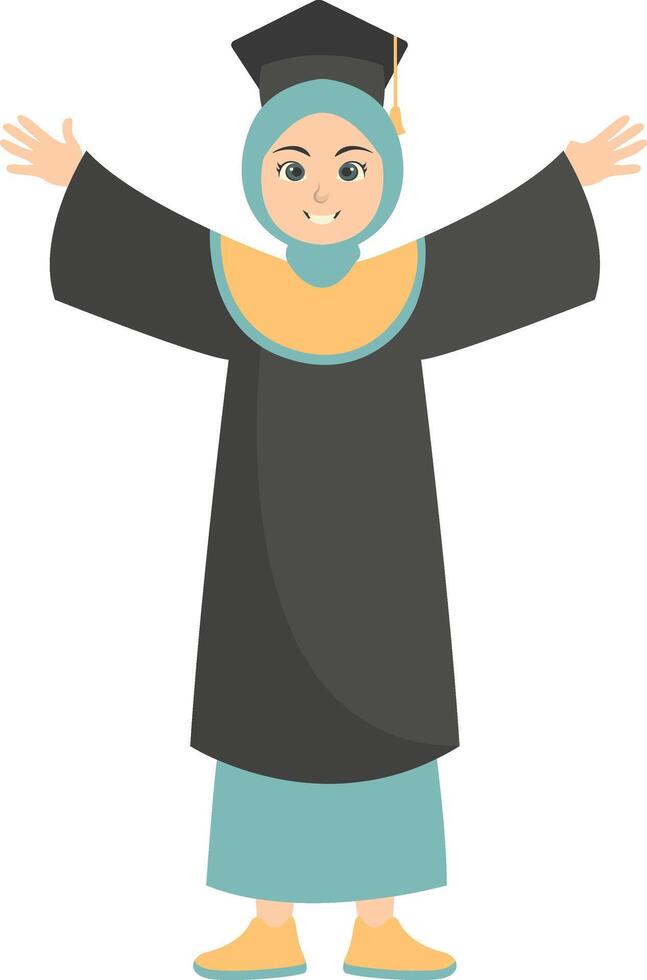 Illustration of People Graduation From University in Cartoon Design vector