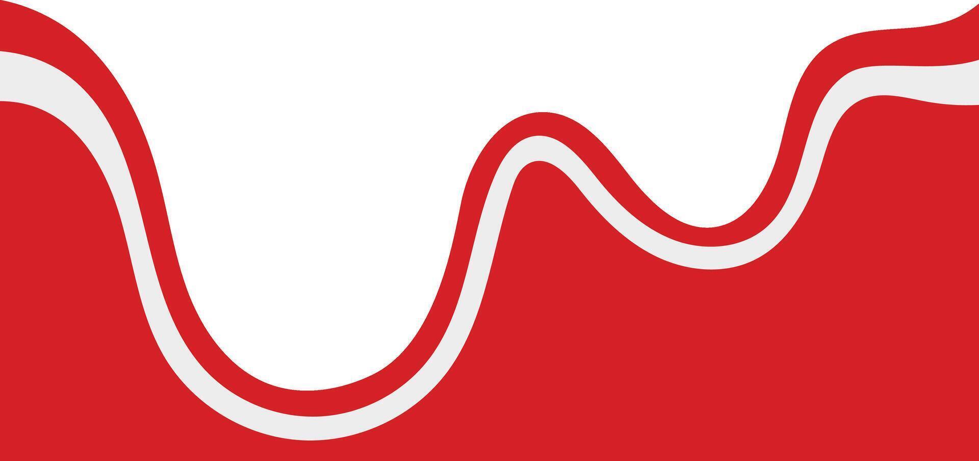 Indonesian Ribbon Flag with Flat Design. vector