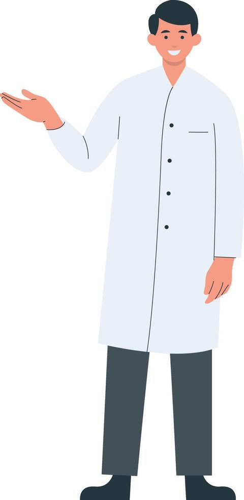 Pharmacist Person Character in Cartoon Design. vector
