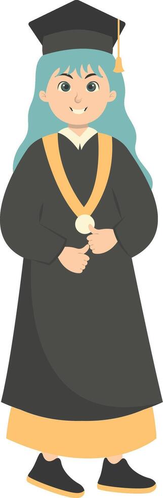 Illustration of People Graduation From University in Cartoon Design. vector