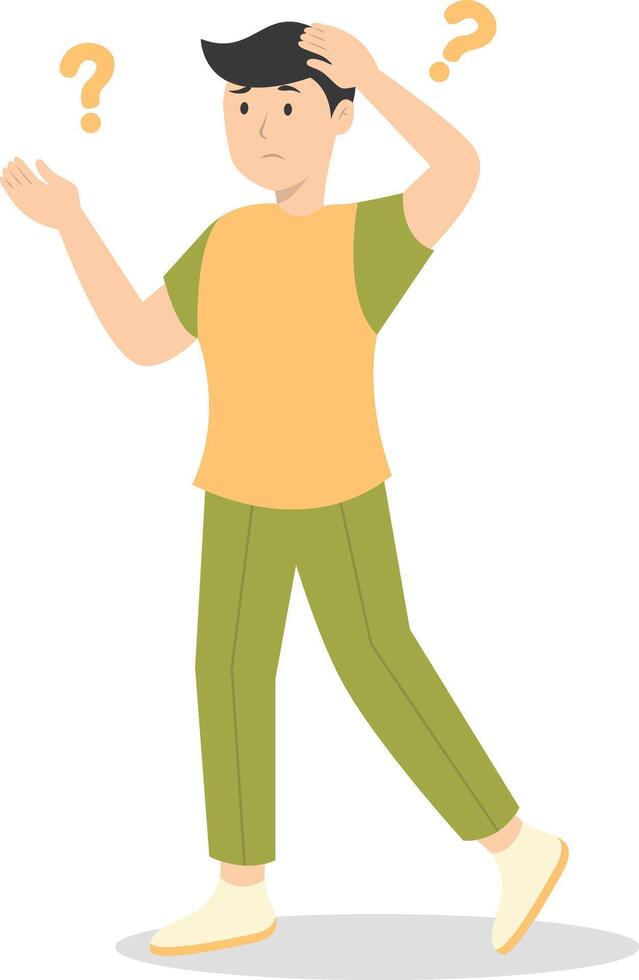 People Think and Solve Question. vector