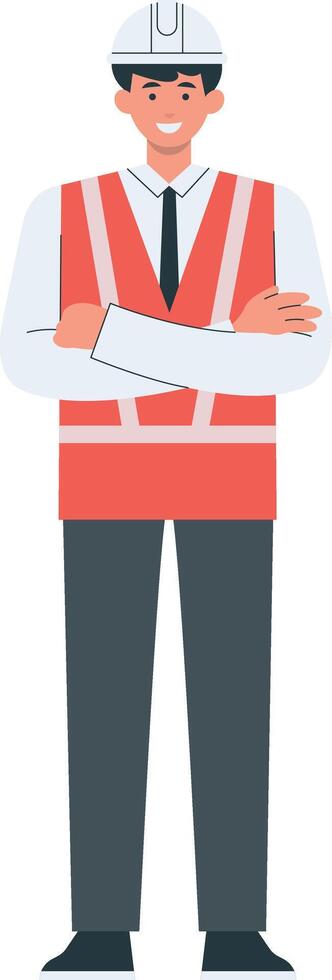 People Profession Character with Flat Cartoon Design. Isolated on White Background vector