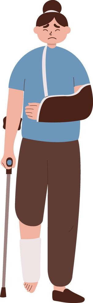 Girl with Illness and Injury vector
