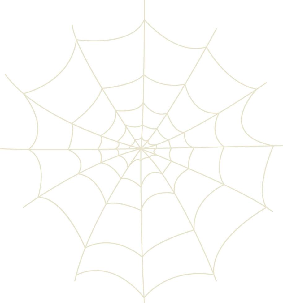 Spider Net Decoration in Flat Design, Isolated on White Background vector