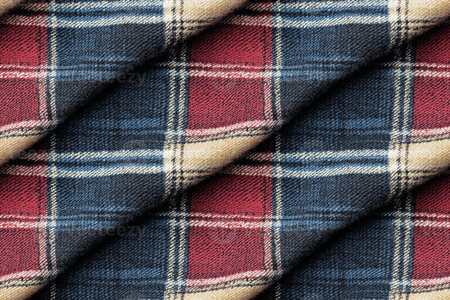 checkered woven fabric, seamless texture photo