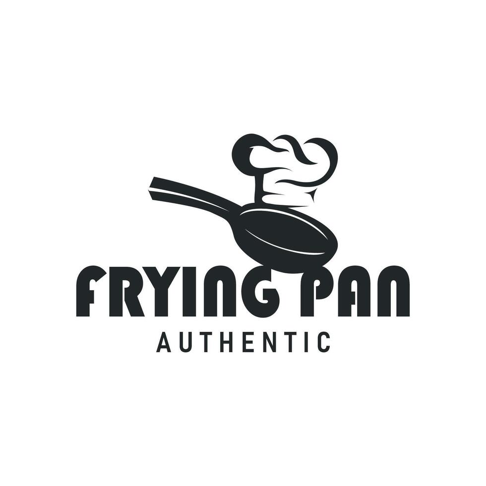 simple elegant silhouette concept design of cooking logo with chef hat icon cooking equipment silhouette vector