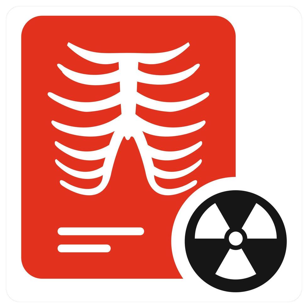 X Ray in red color vector