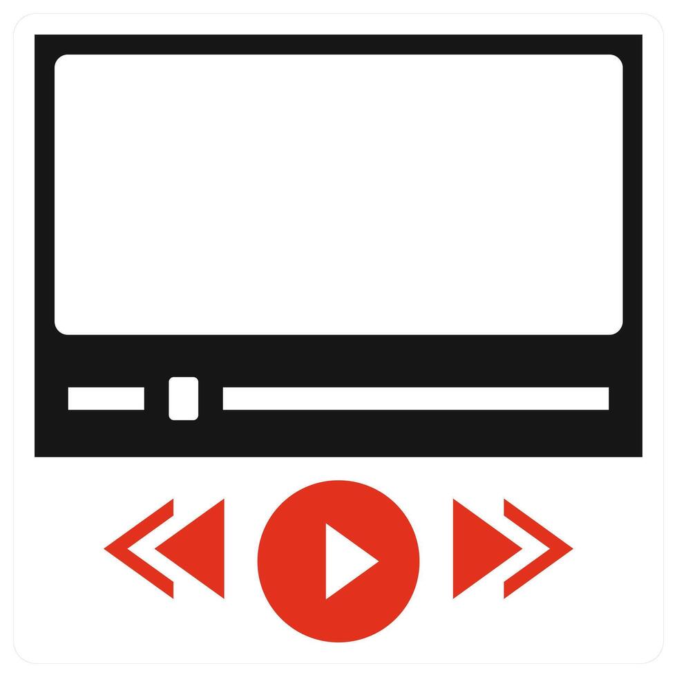 Play icon concept in red color vector