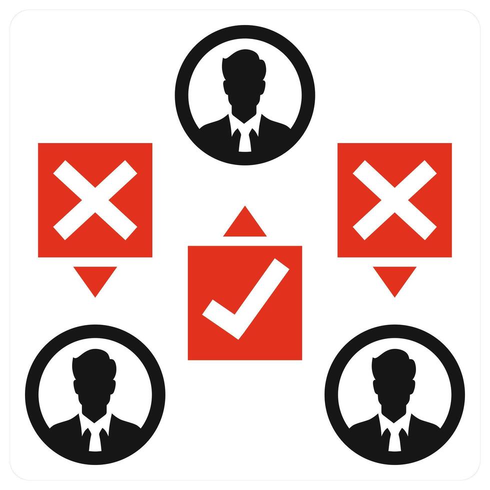 Standpoint icon concept in red color vector