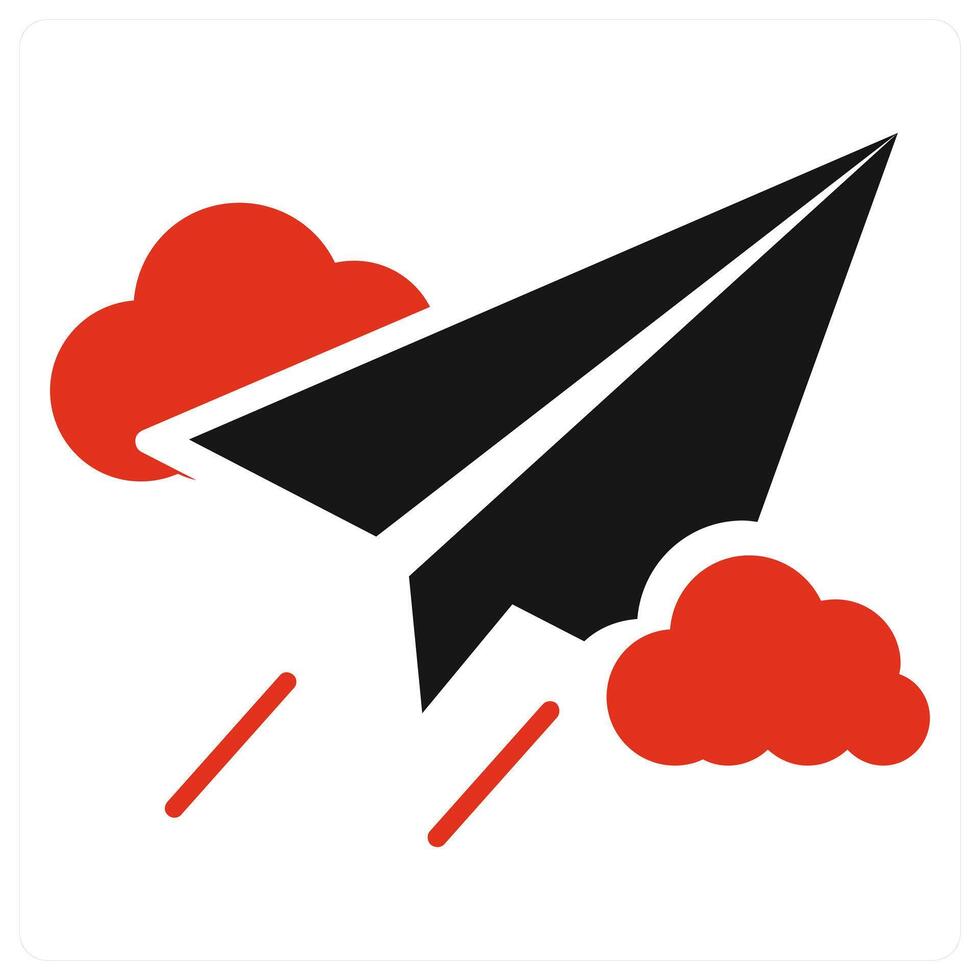 Sent icon concept in red color vector