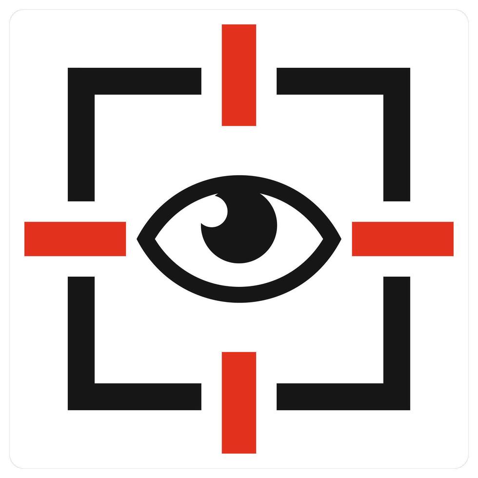 Tracking System icon concept in red color vector