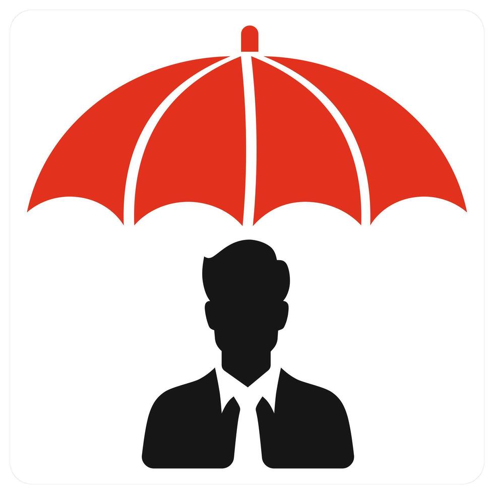 Security icon in red color vector