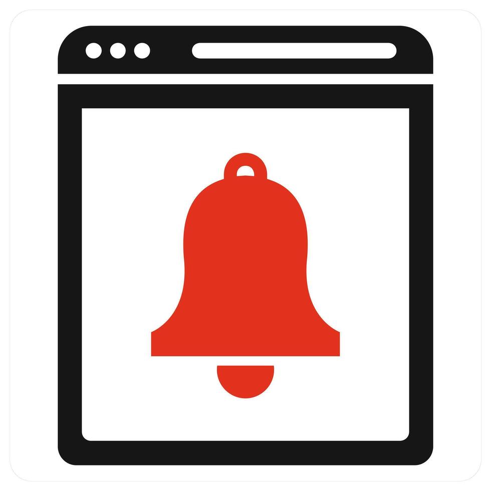 Web Notification concept in red color vector