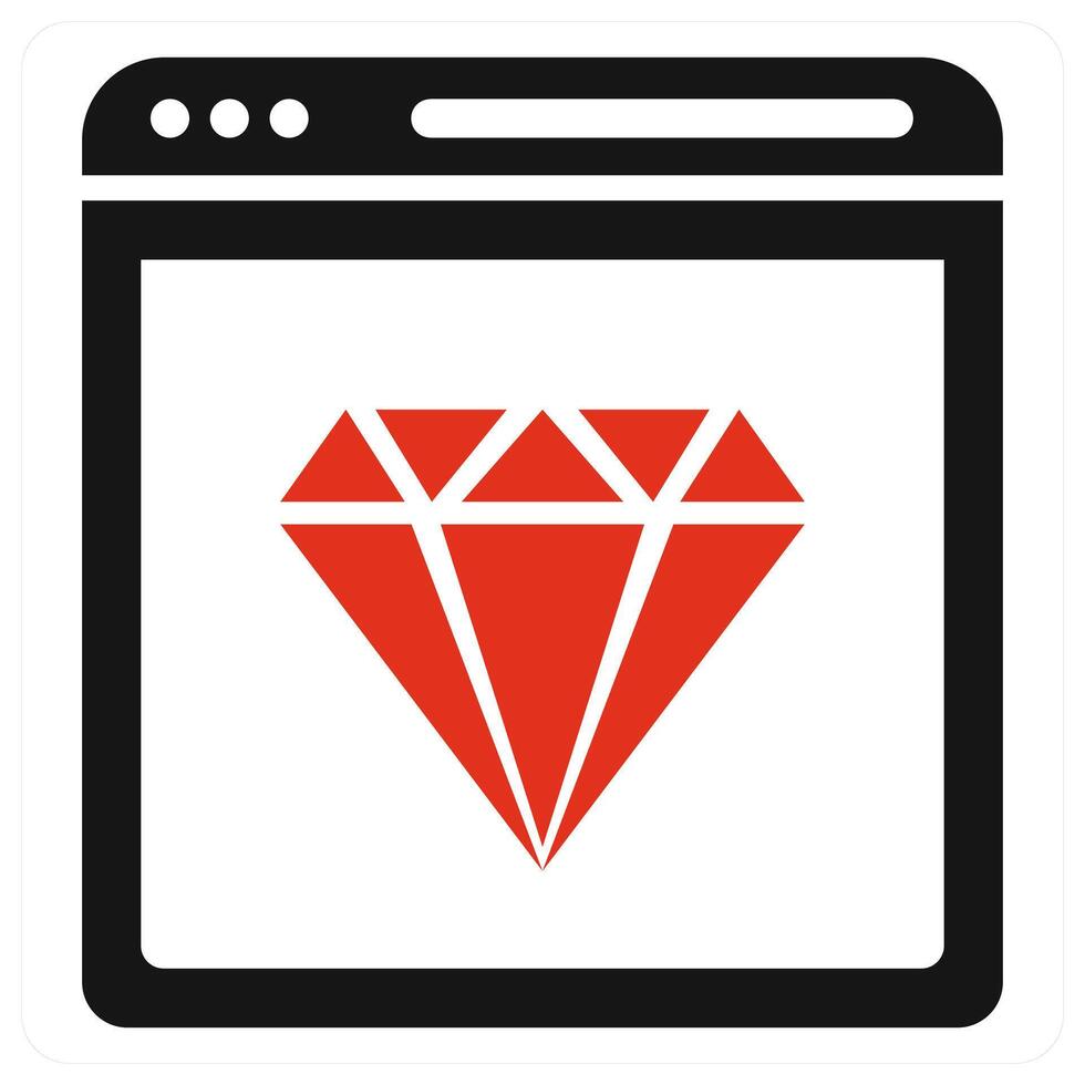 Website Ranking concept in red color vector