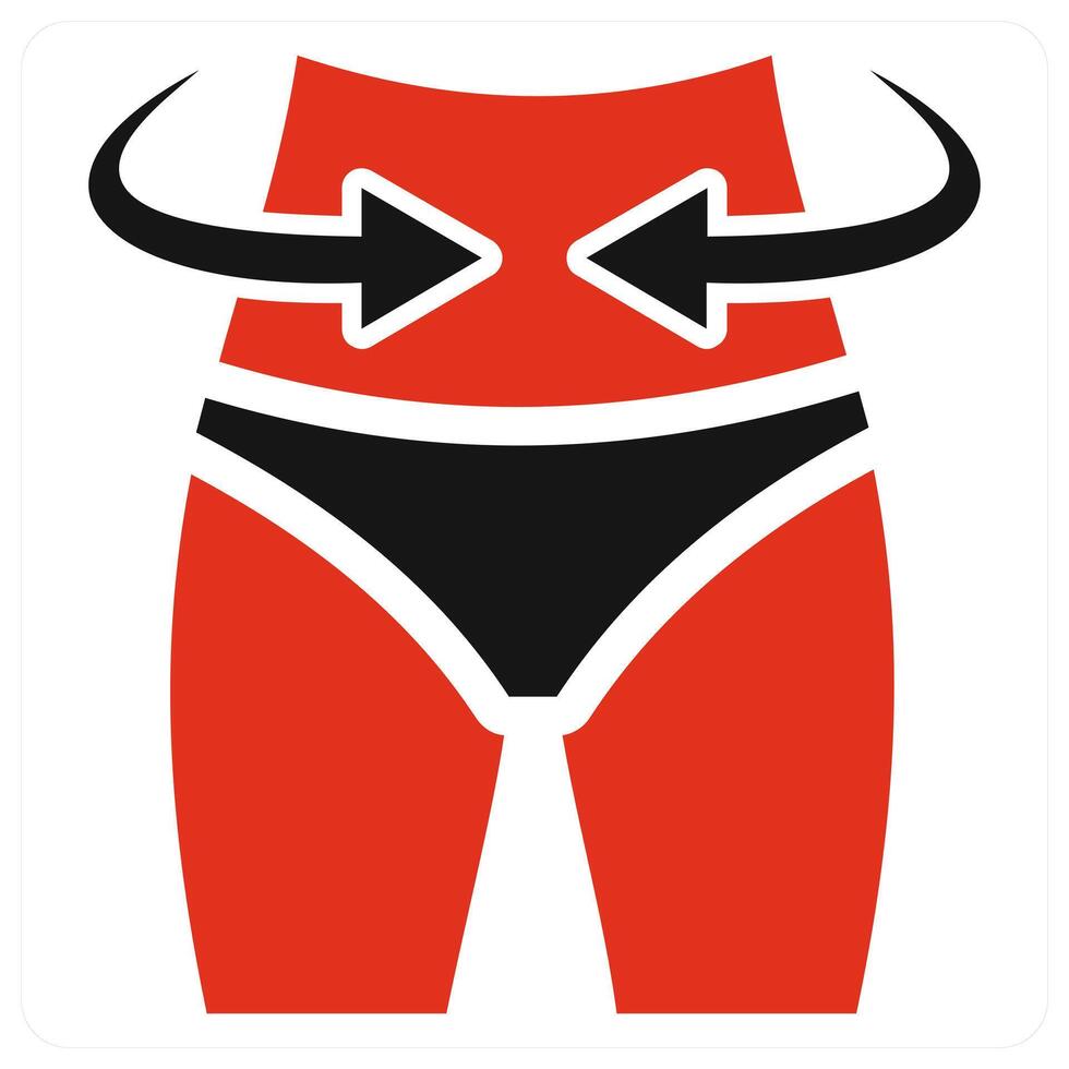 Weight Loss icon concept in red color vector