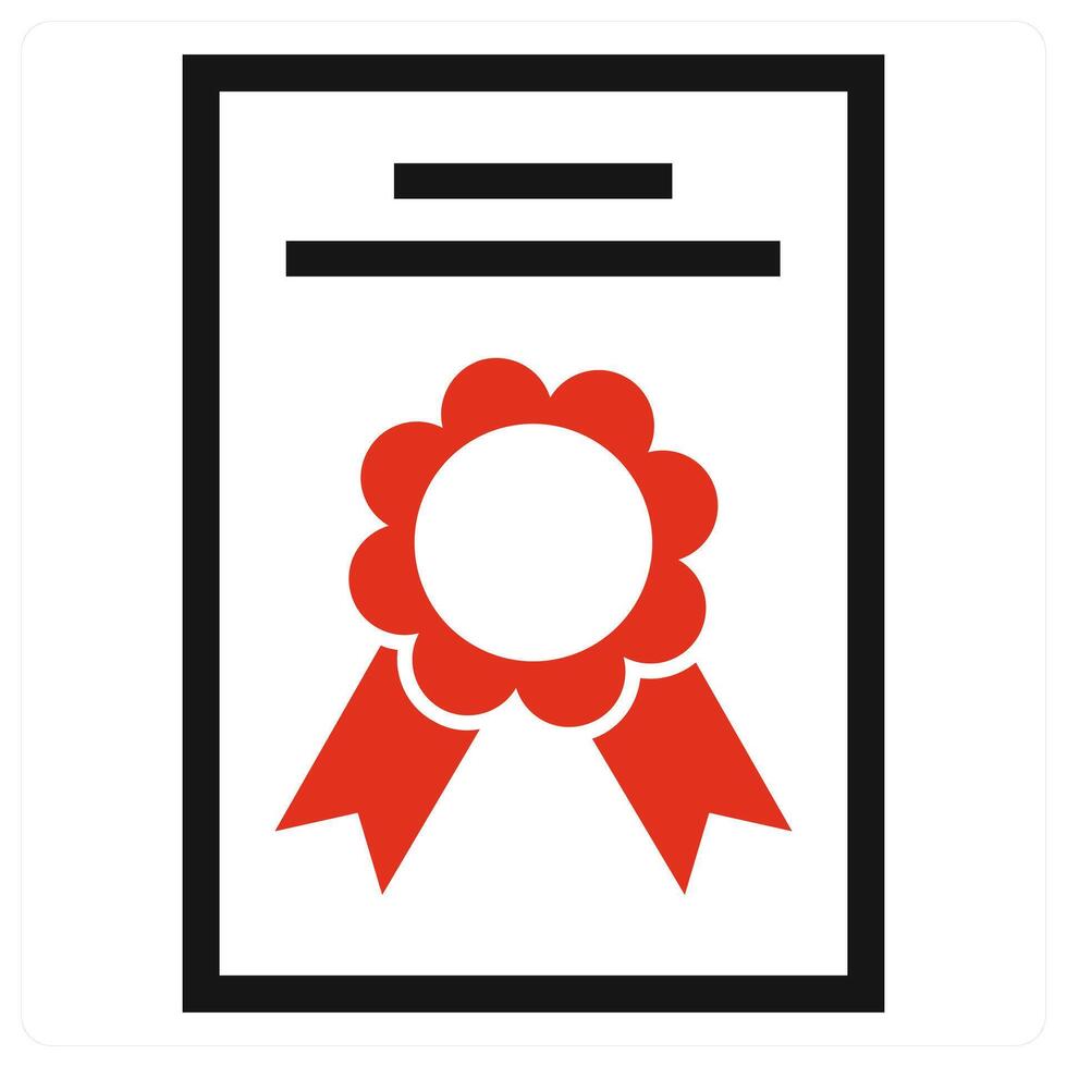 SEO Certificate concept in red color vector