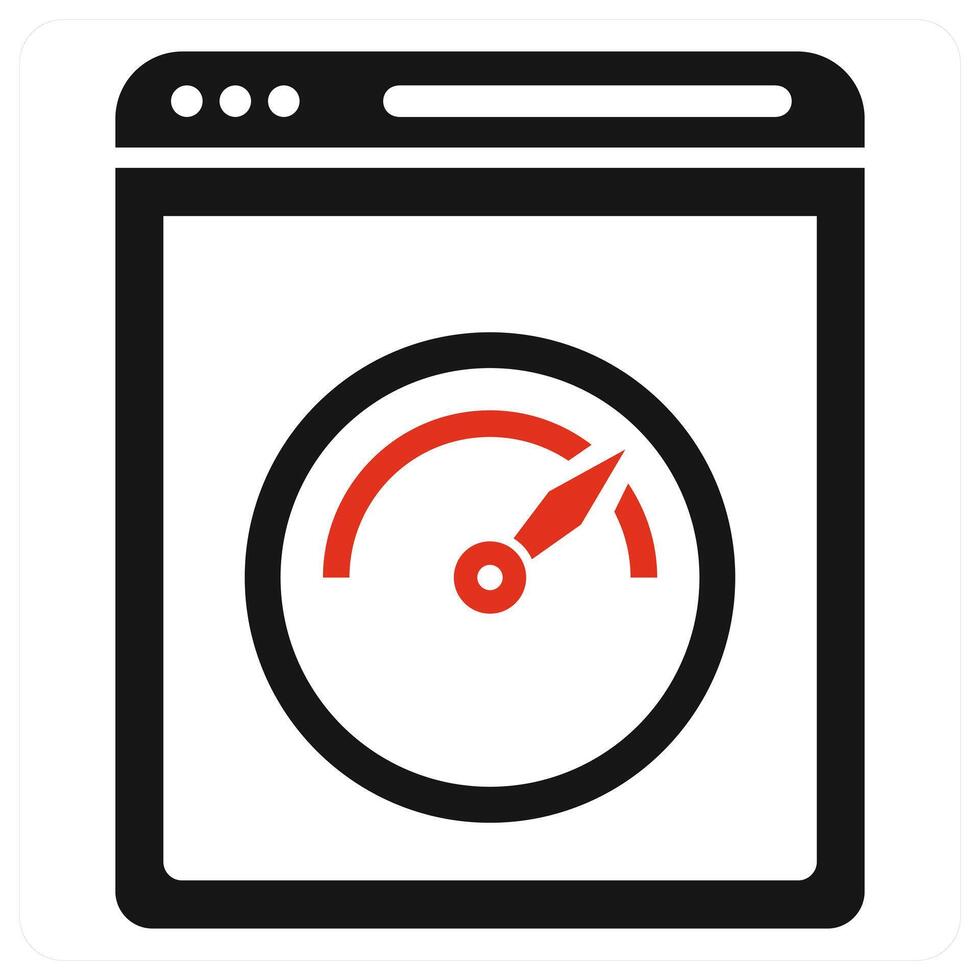 Website Speed concept in red color vector