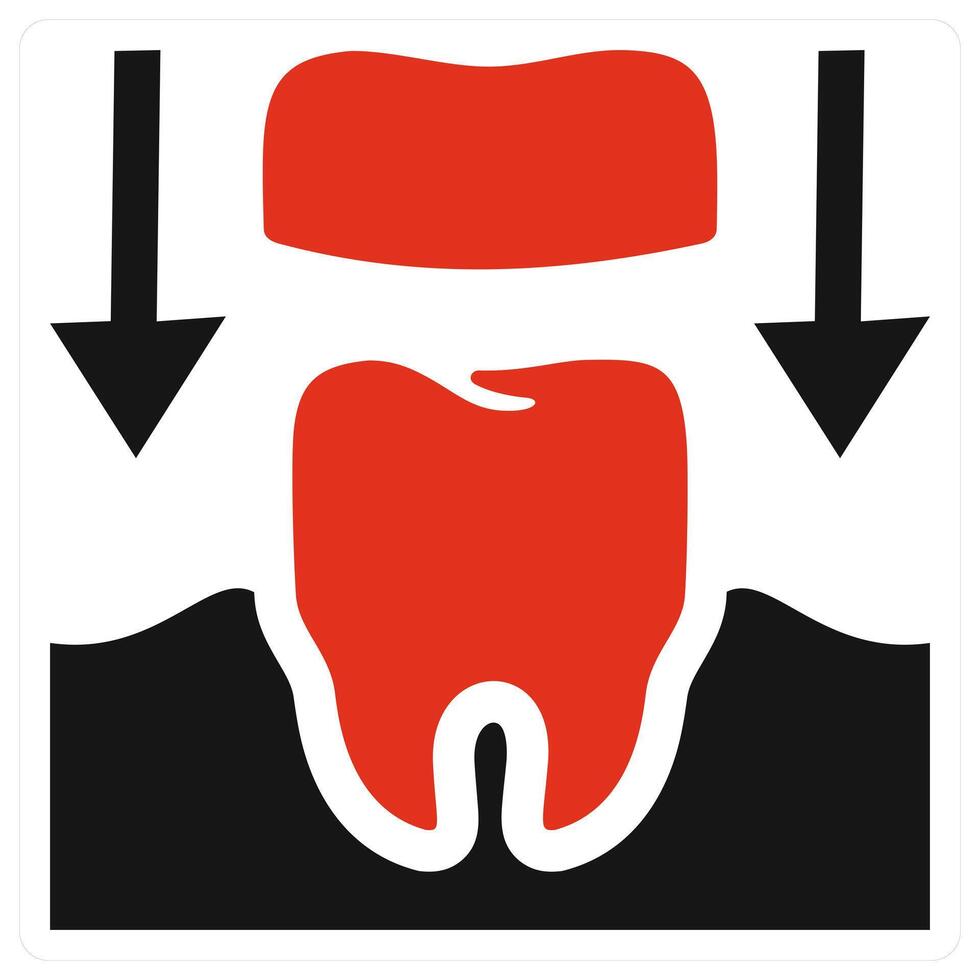 Tooth Capping icon concept in red color vector