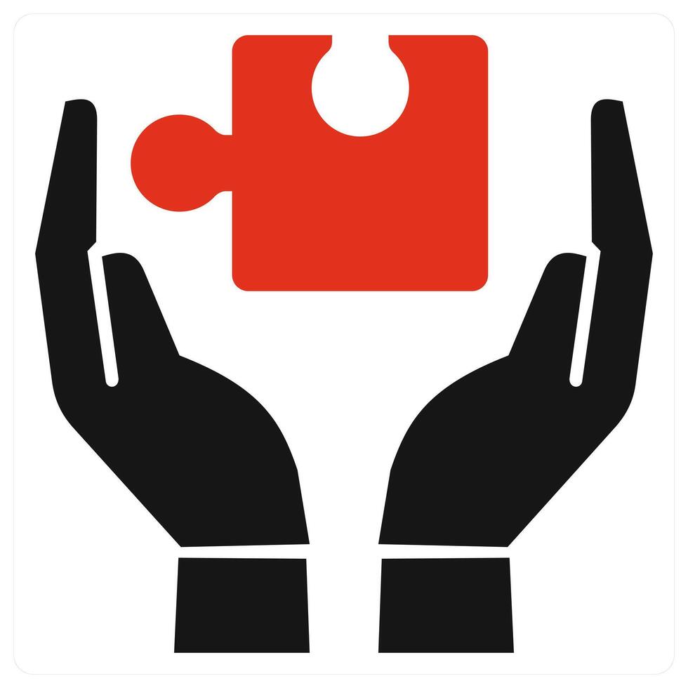 Solution Provider icon concept in red color vector