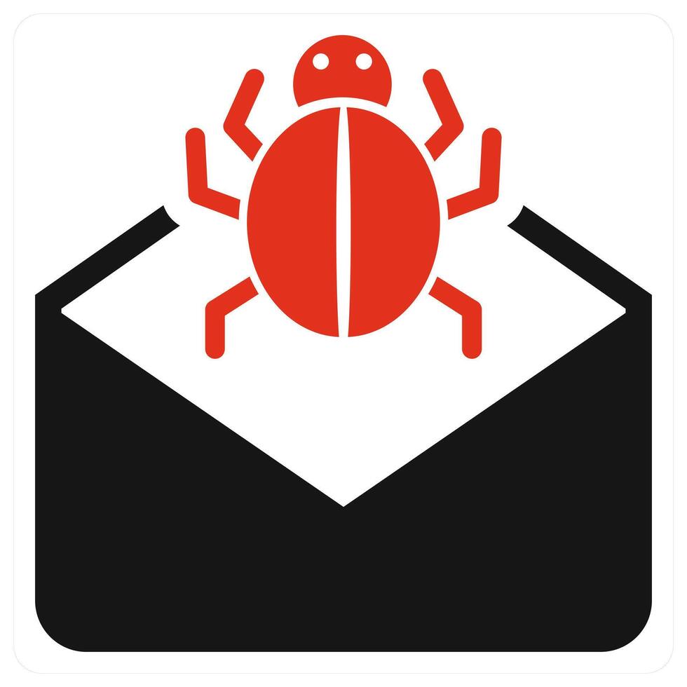 Spam icon concept in red color vector