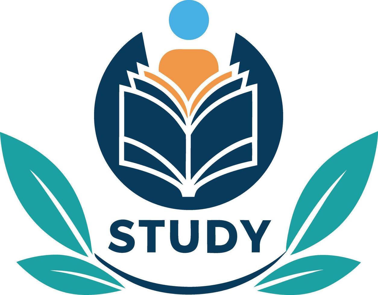 Education logo design study book knowledge learning vector