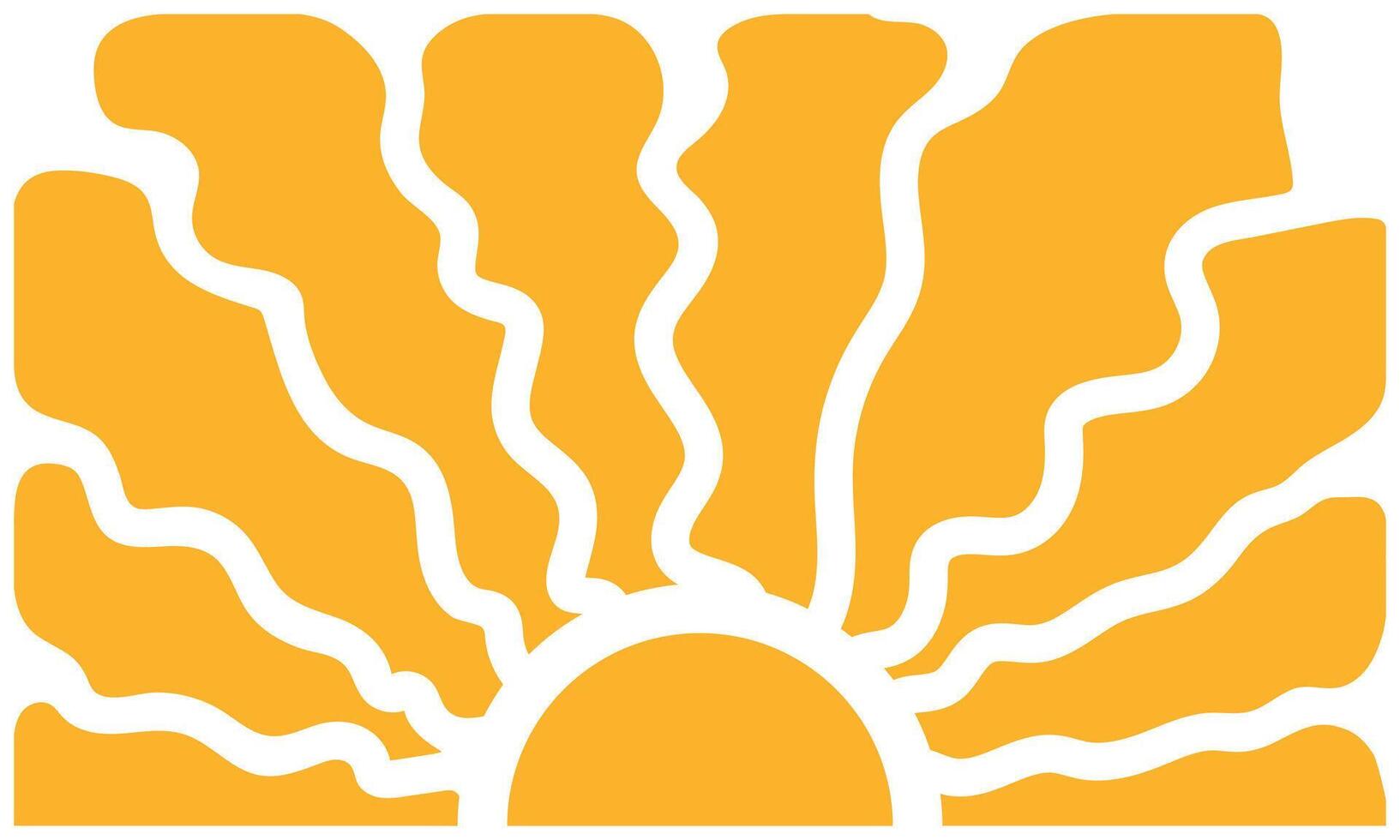 Sunrise over the horizon, radiating warmth and lightl vector