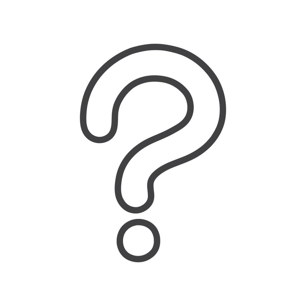Outline question mark Icon. vector