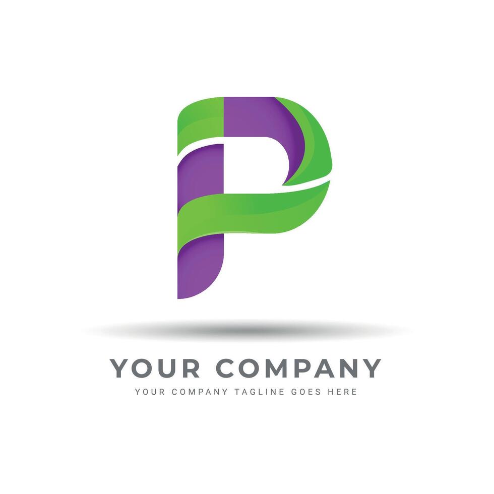 P LOGO DESIGN, P LETTER DESIGN. P COMPANY LOGO. P BUSINESS LOGO, ICON vector