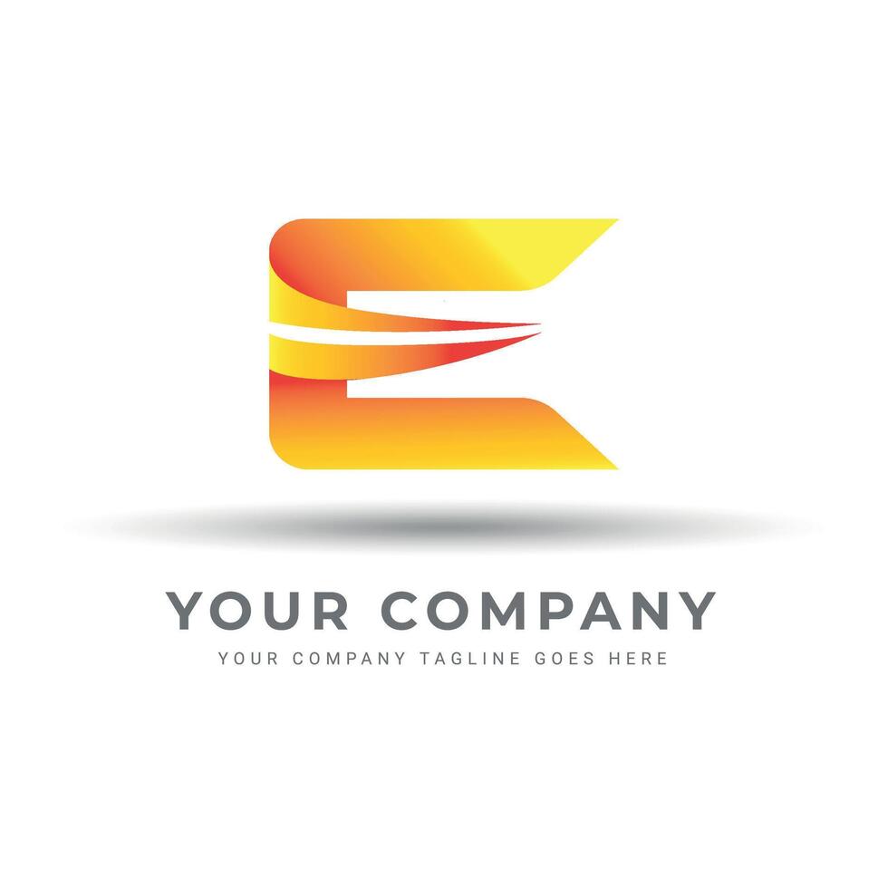 E LOGO FOR A BUSINESS OR COMPANY. E LETTER, ICON, SIGN AND ABSTRACT vector