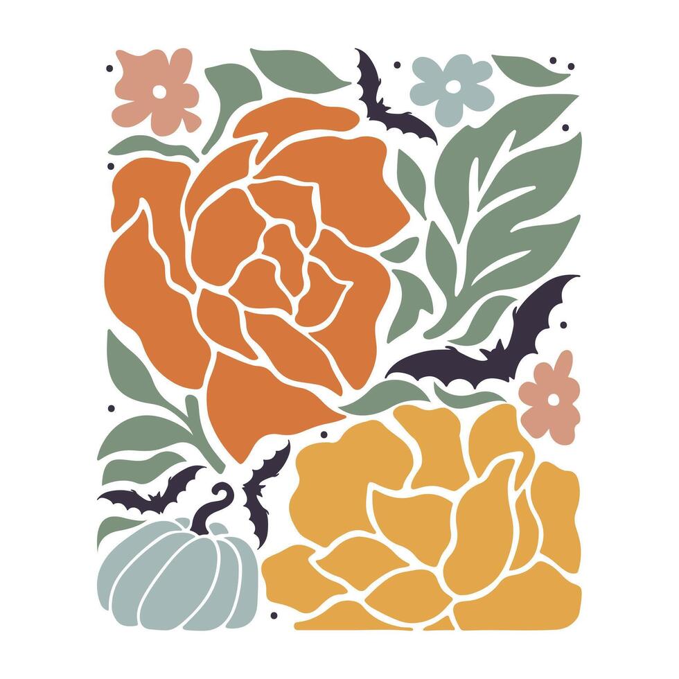 Retro Fall Colors Shirt with Pumpkin Graphics vector
