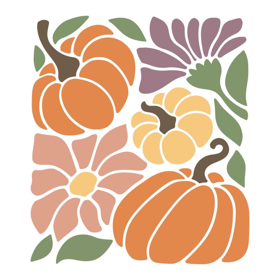 Halloween Vibes Shirt with Retro Autumn Graphics vector