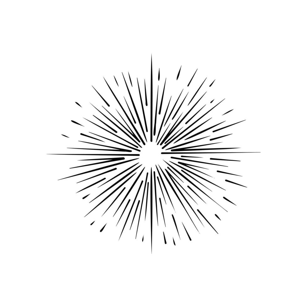 Starburst Illustration with Radial Rays vector