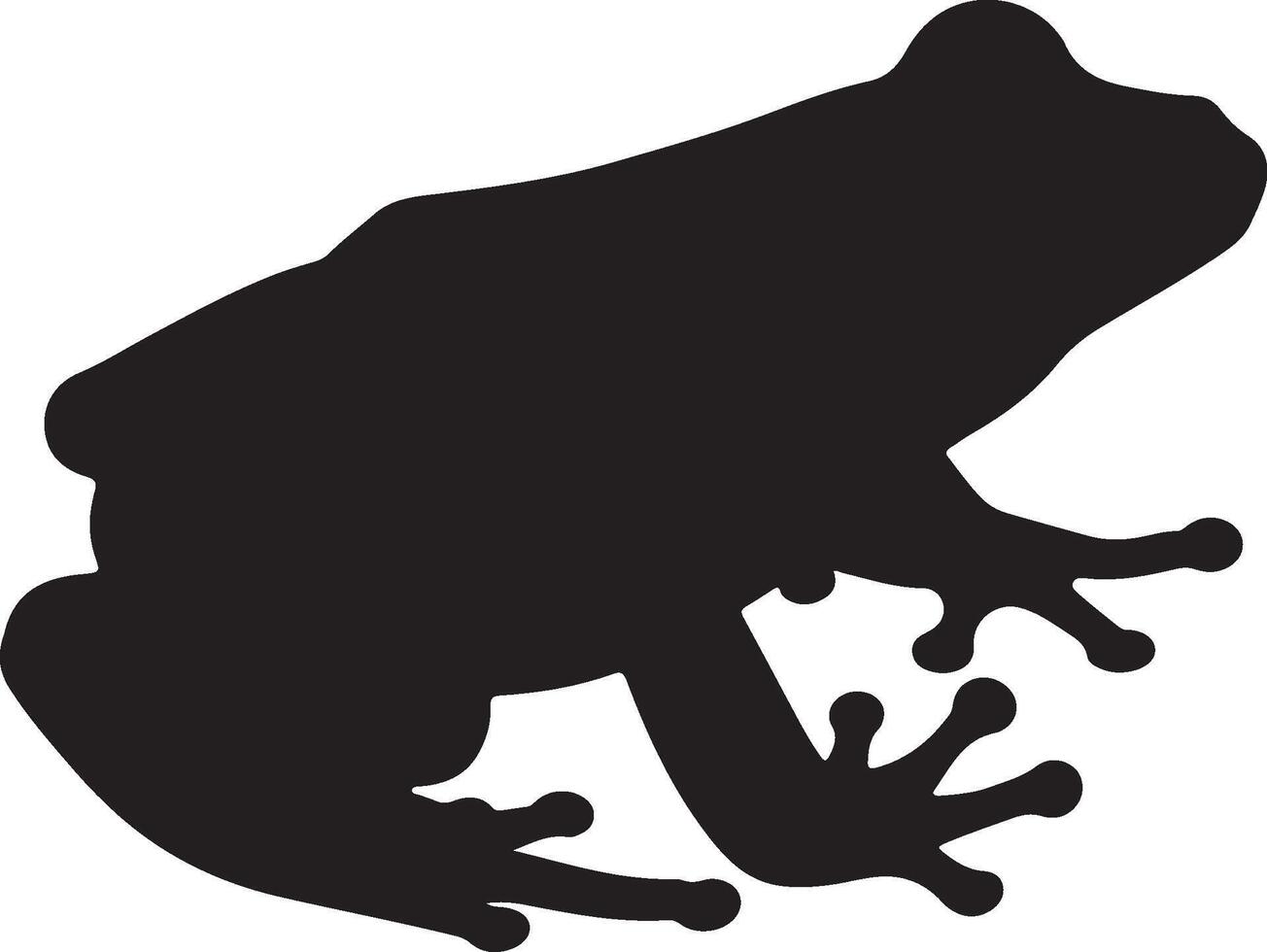 Darwins Frog solid black silhouette vector