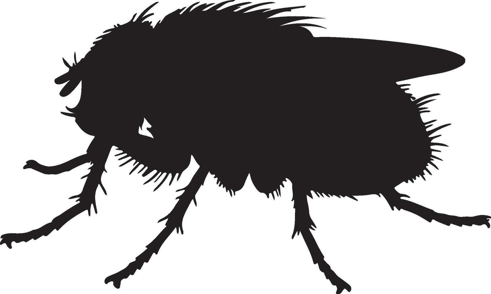 Fly solid black silhouette vector