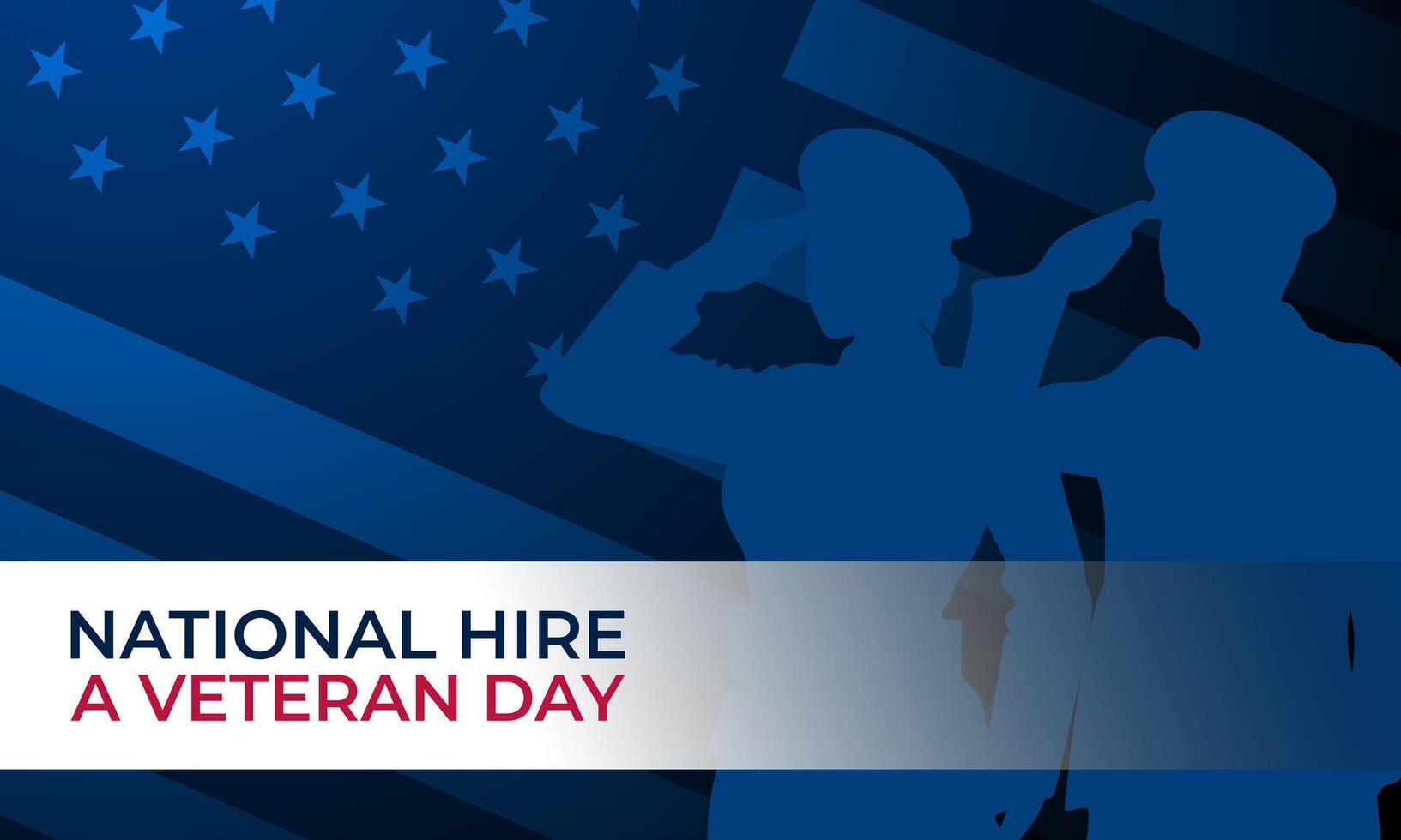 National Hire a Veteran Day image vector