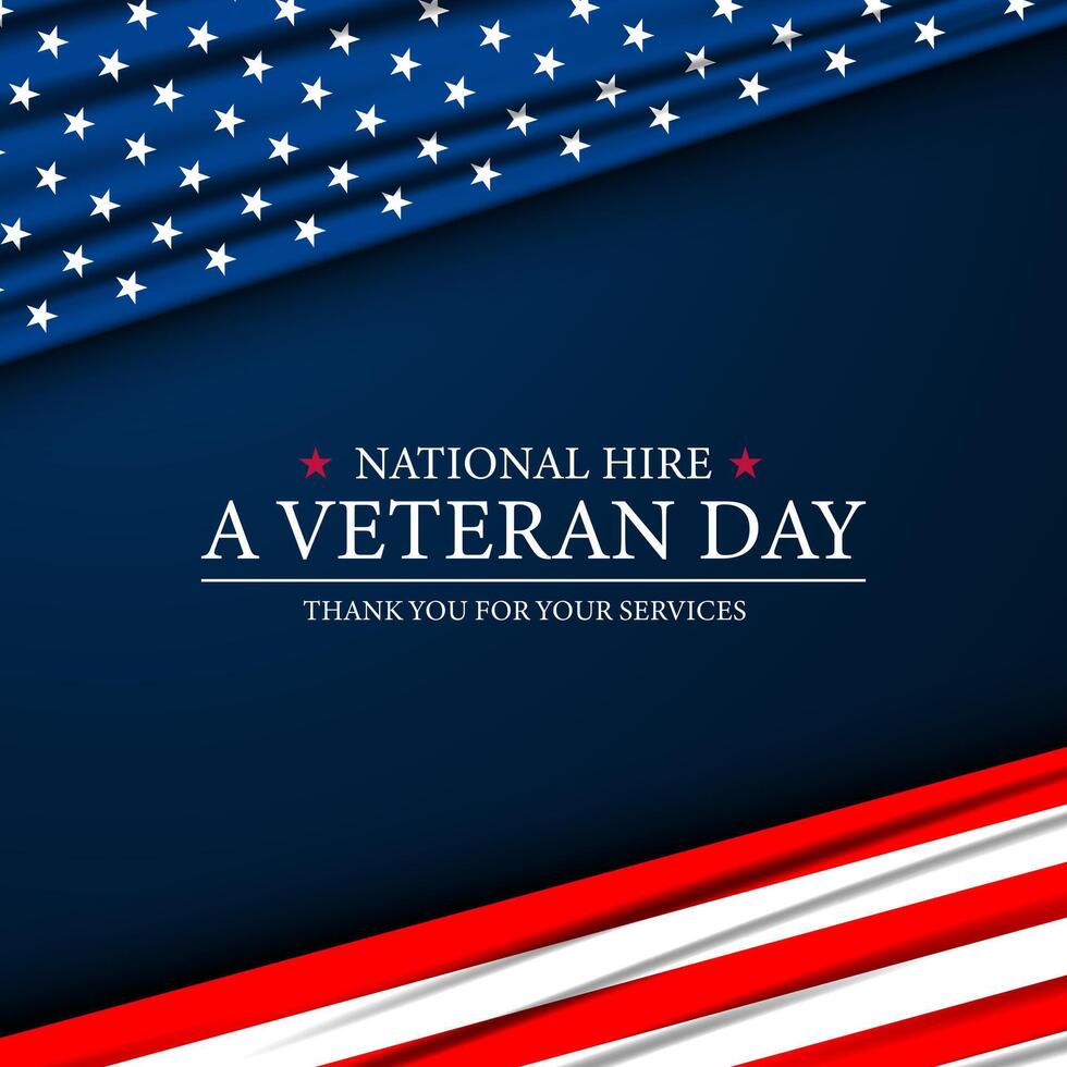 National Hire A Veteran Day graphic vector