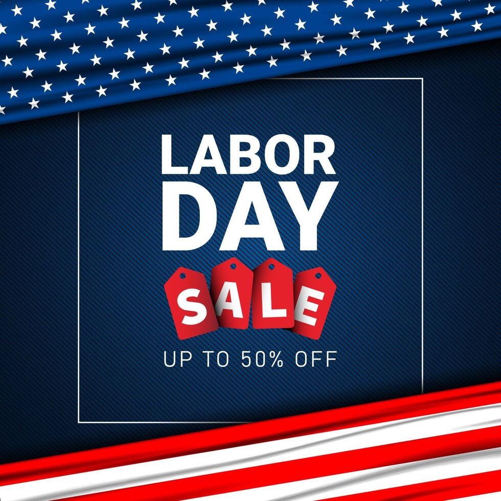 Labor Day sale promotional graphic vector